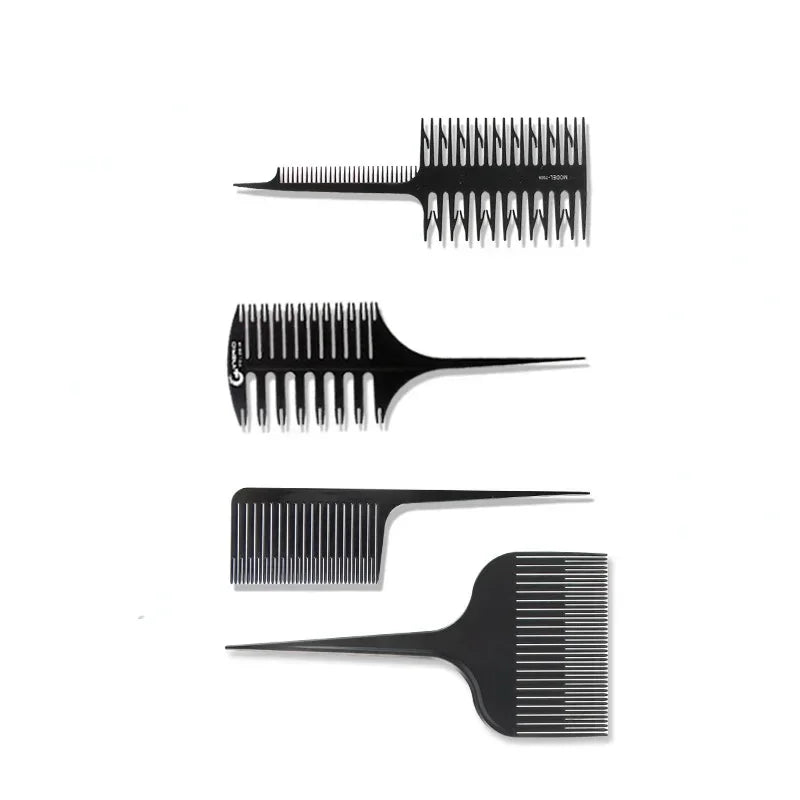 4-Pc Anti-Static Highlight Comb Set | Salon Hair Coloring Tool
