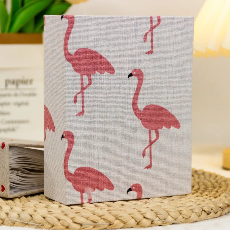 100 Pockets Photo Album Linen Cover DIY Writable Slip-in Picture