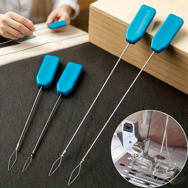 Needle Threader Blue Plastic Handle 2/4/6Pcs | Sewing Aid