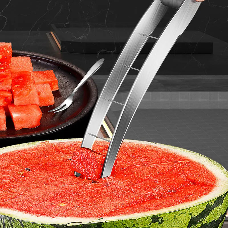 Stainless Steel Watermelon Cutter & Cube Slicer | Kitchen Tool
