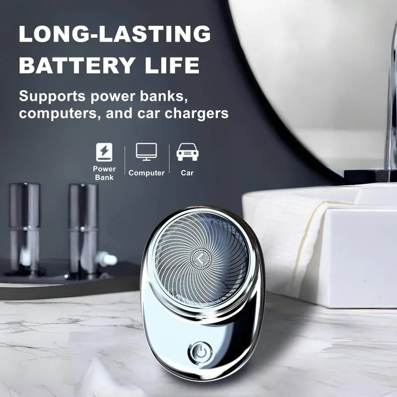 Rechargeable Mini Electric Shaver | Portable Wet/Dry USB-C Razor