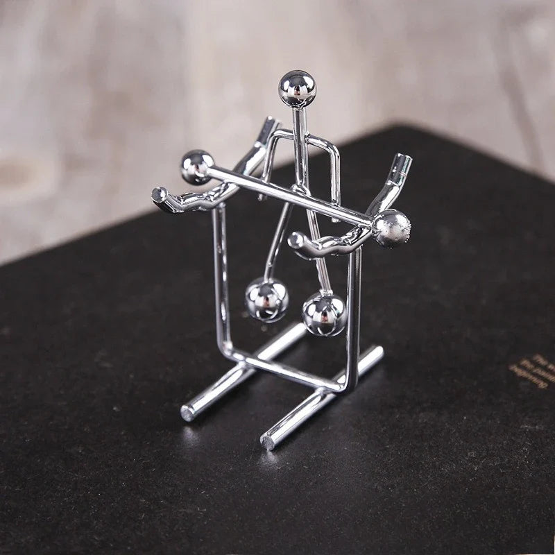 Mini Ironwork Balance Ironman Stress-relieving Figurine Untoppling