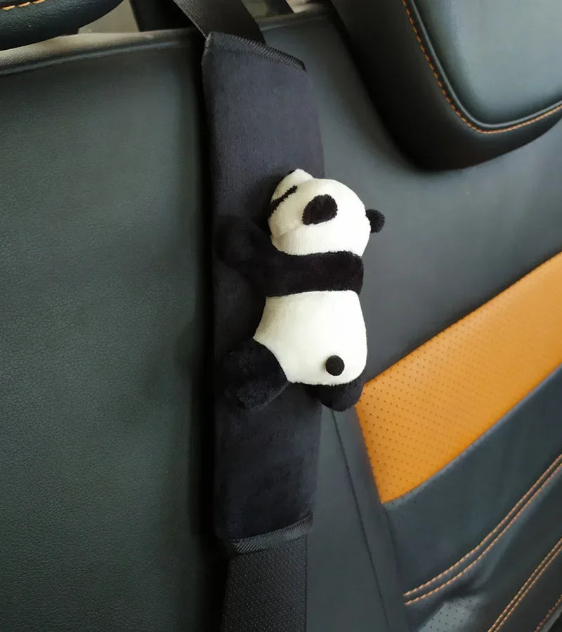 Cartoon Panda Plush Seat Belt Shoulder Pad | Car Accessory