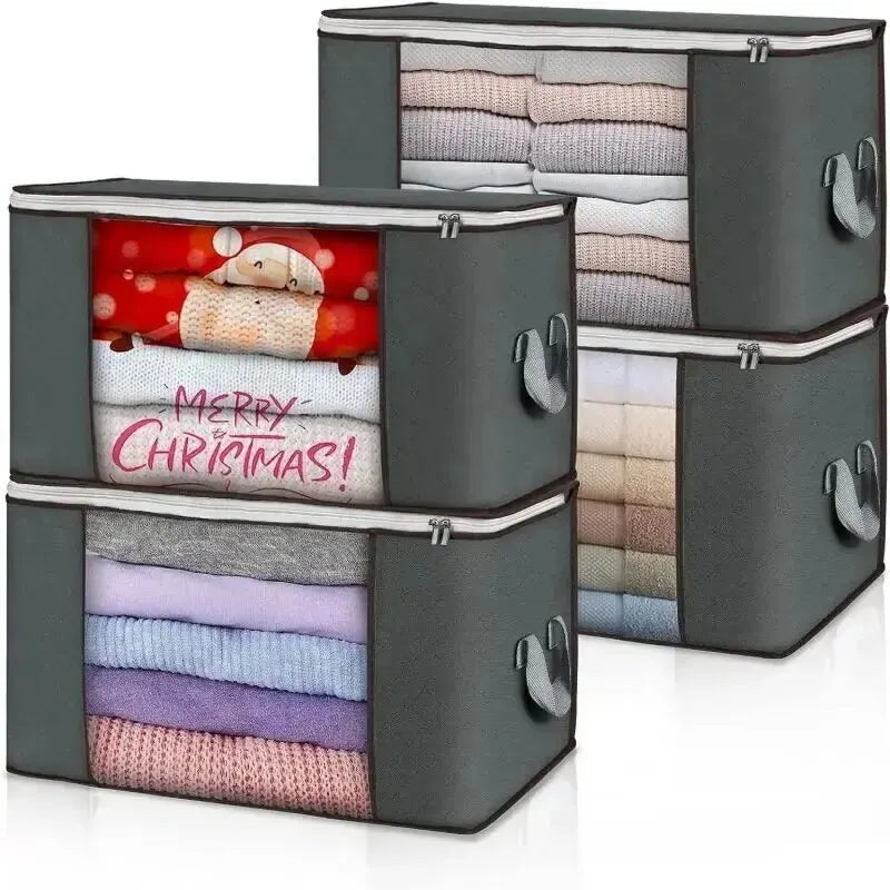 Non-Woven Zipper Blanket Storage Bag | Under Bed Organizer