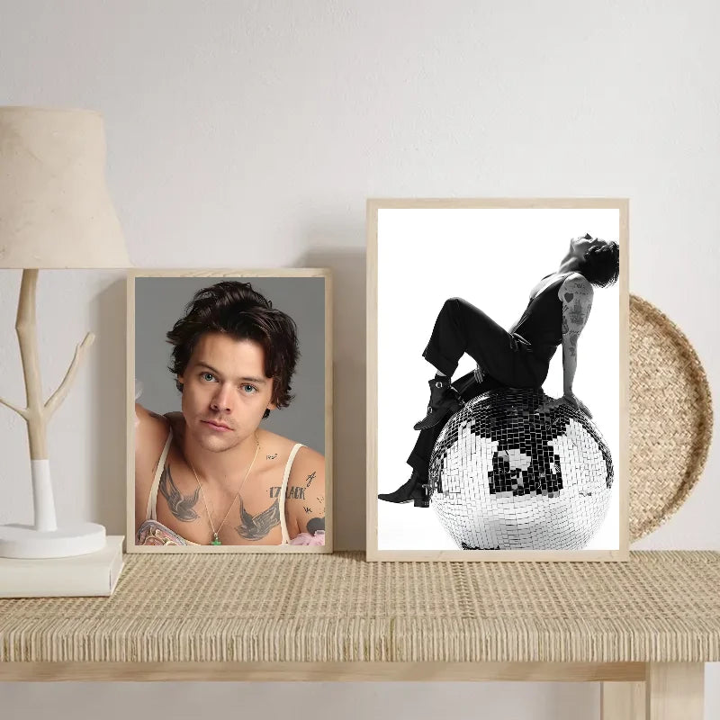 Harry Styles Wall Poster – Self-Adhesive Waterproof Art Sticker