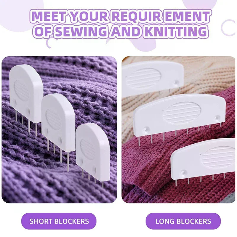 20-Piece Knit Blocking Combs & Pins Set – 2 Sizes DIY Kit