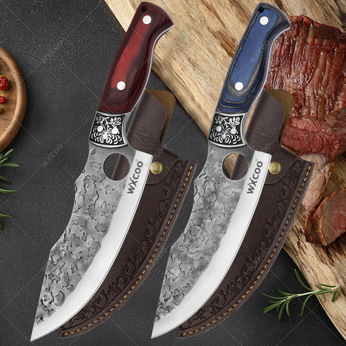 Forged Meat Cleaver Wood Handle – Stainless Steel Chef Knife
