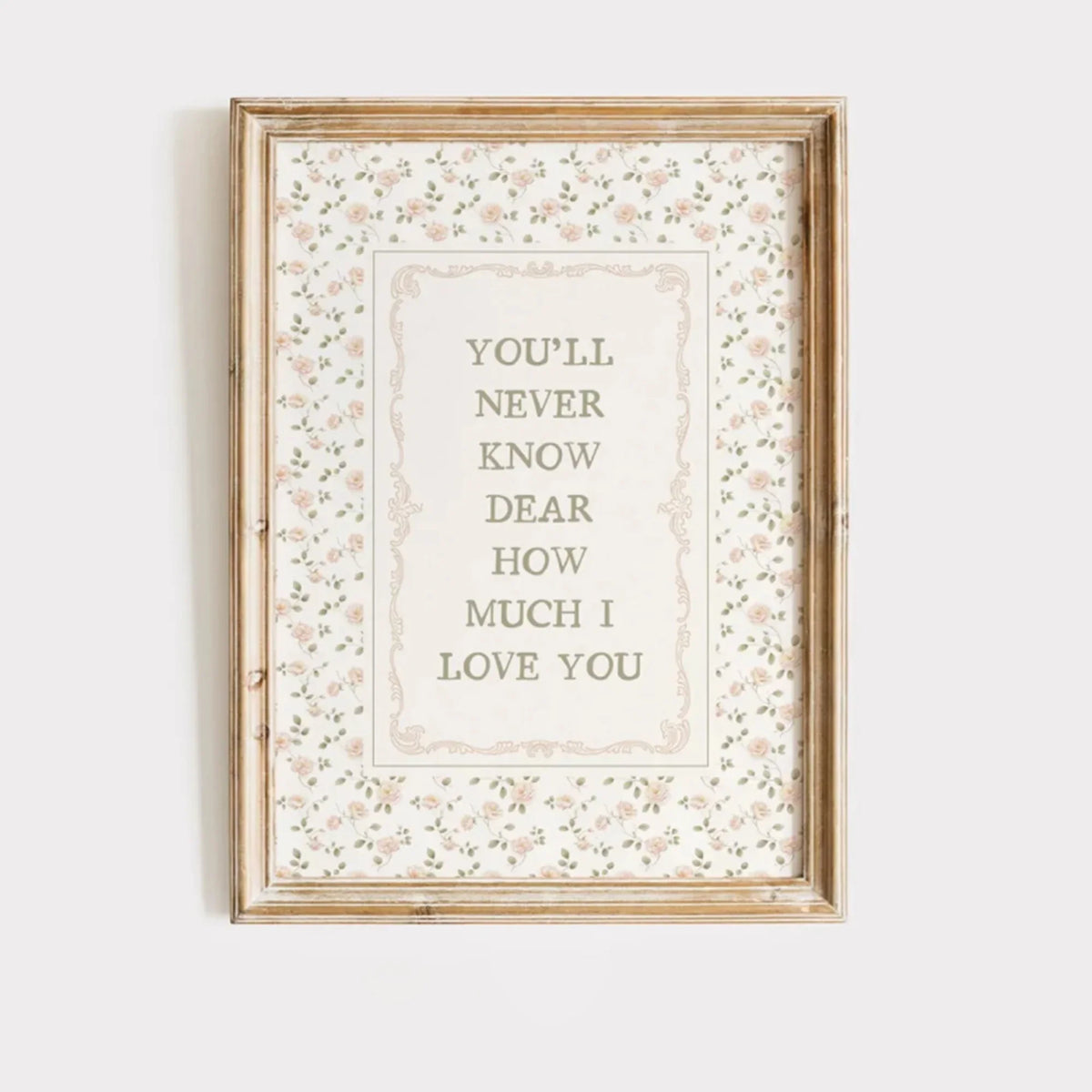 "You'll Never Know Dear" Nursery Canvas Wall Art Print