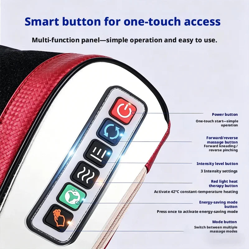 Smart Kneading Massage Pillow | Neck, Shoulder & Back Cushion