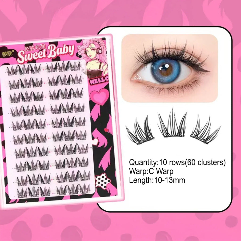 Self-Adhesive Cluster Lashes – No Glue Korean DIY Lash Clusters