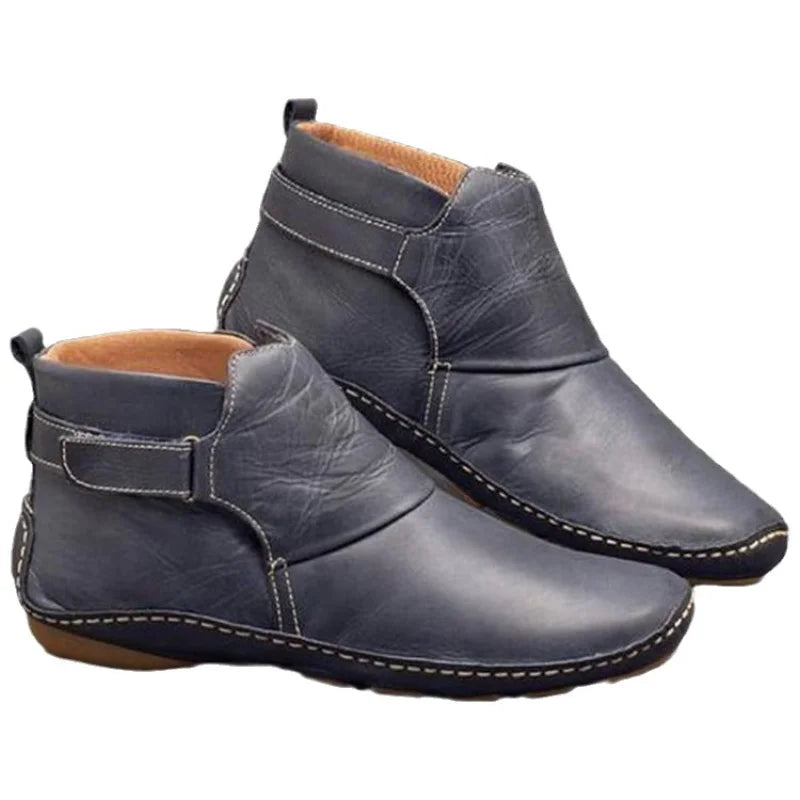 Women's Winter Ankle Boots – Non-Slip Flat Casual Short Boots
