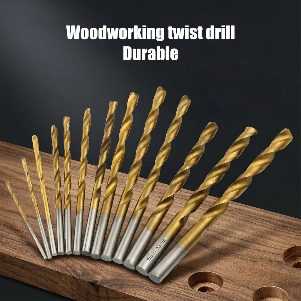 13-Pc HSS Twist Drill Bit Set 1.5–6.5mm | Wood & Metal