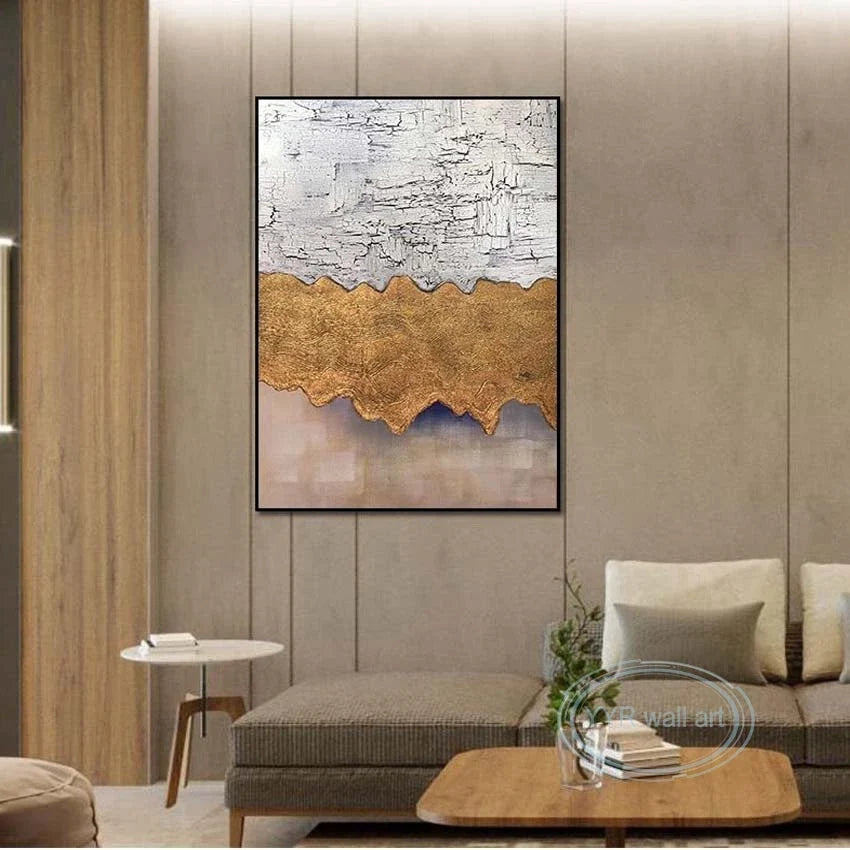 Nordic Abstract Hand-Painted Oil Painting Canvas Wall Art