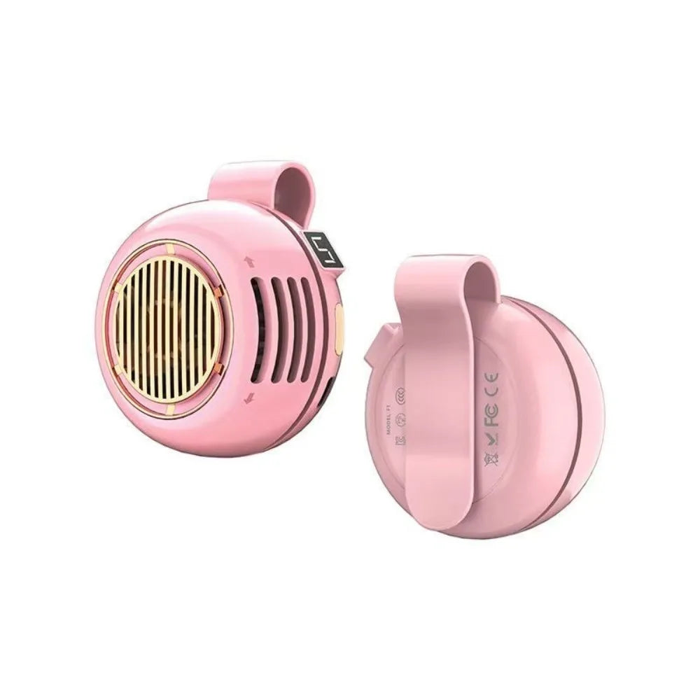 5-Speed Clip-On Waist Fan – USB Rechargeable Portable Mini Fan