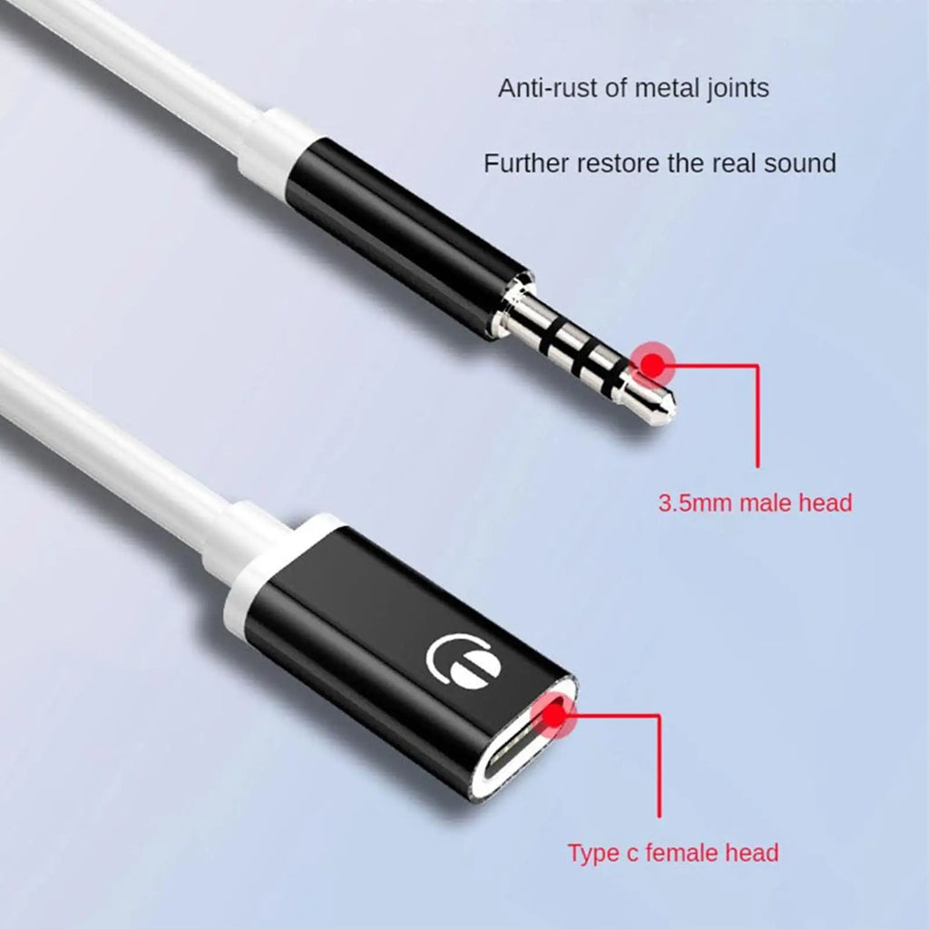 USB-C to 3.5mm Headphone Adapter | Type-C to AUX Cable