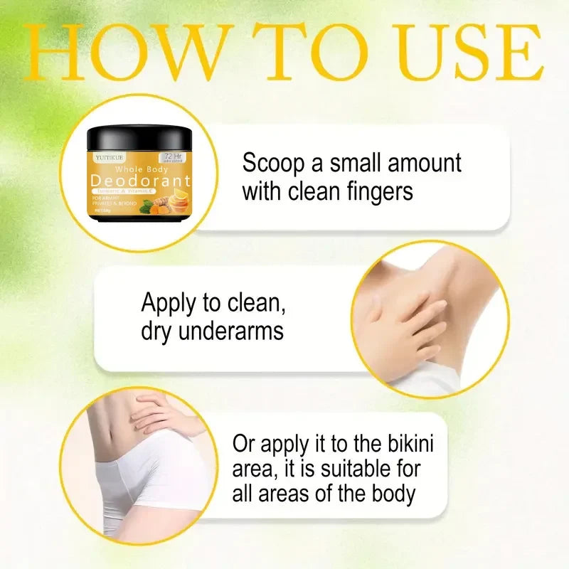 YUITIKUE 72H Whole Body Deodorant Stick – Turmeric & Vitamin C