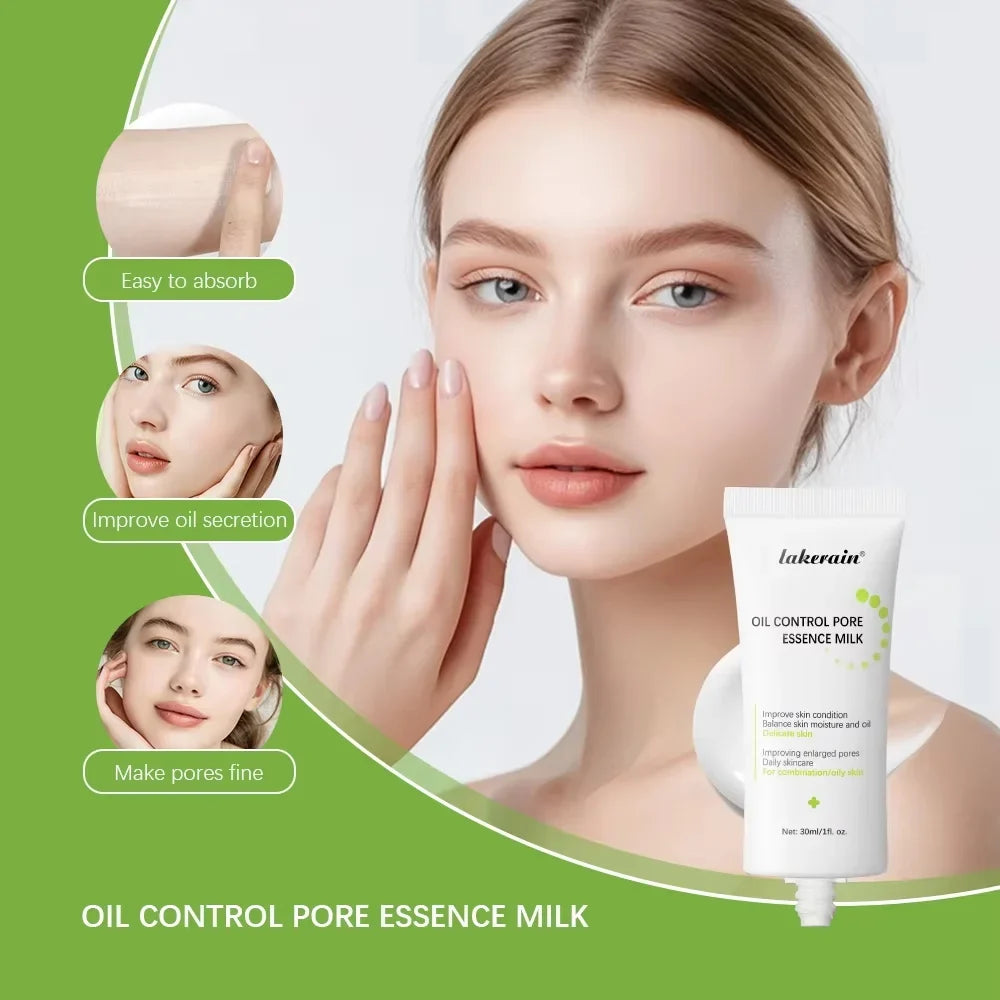 30ml Oil Control Pore Essence Milk – Smoothing Hydrating Serum