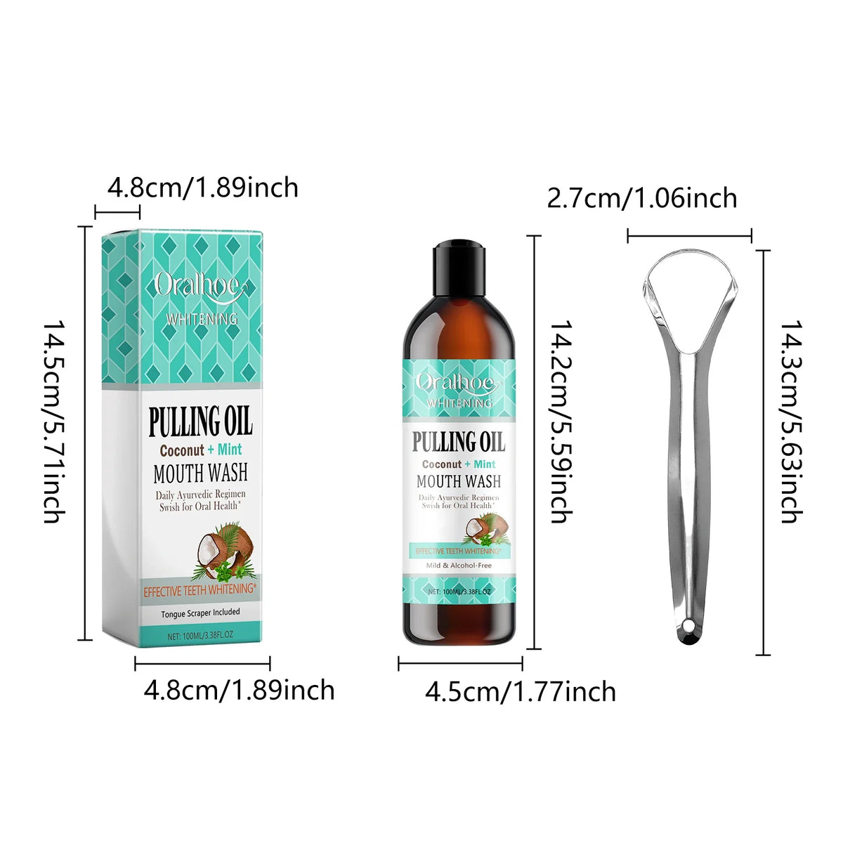 Coconut Mint Oil Pulling Mouthwash 100ml – Alcohol-Free Oral Care