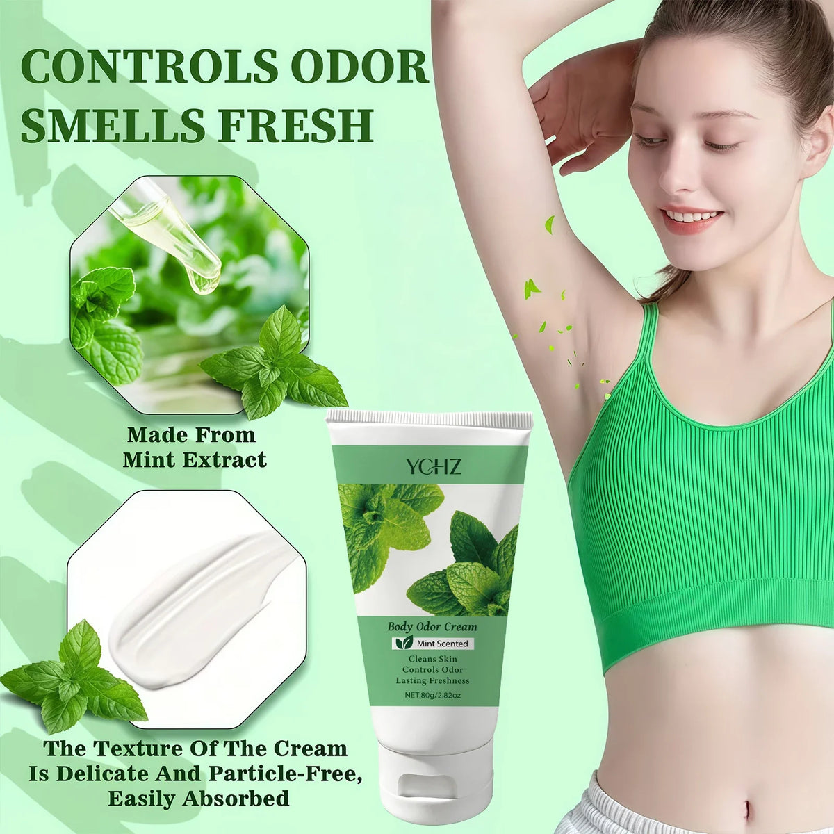 YCHZ Mint Full-Body Deodorant Cream | 72-Hour Freshness
