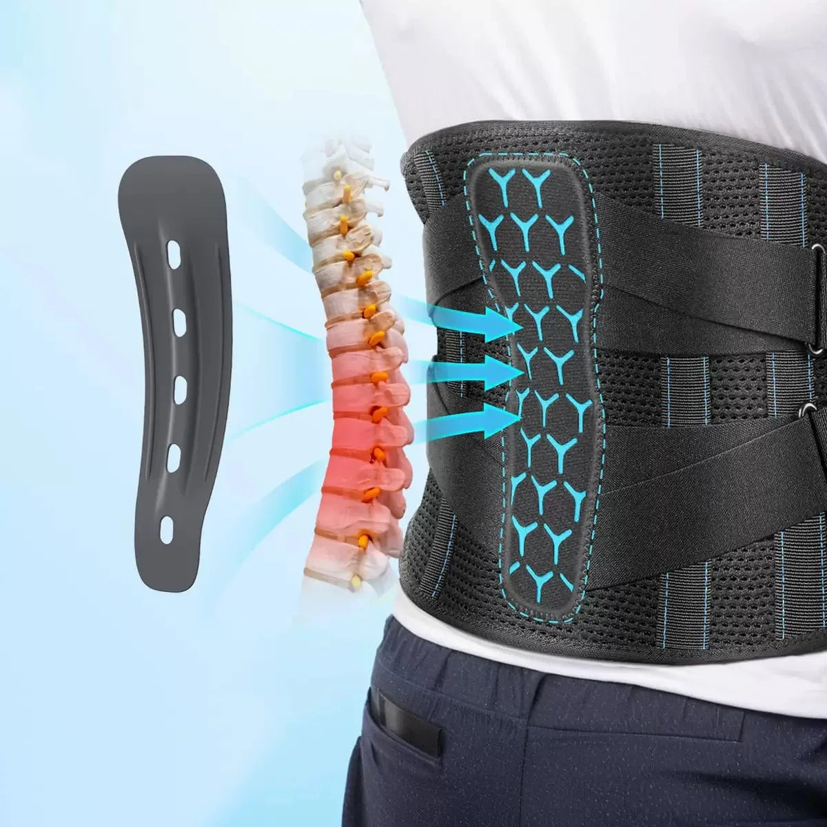 Breathable Adjustable Lumbar Support Back Brace | Waist Brace