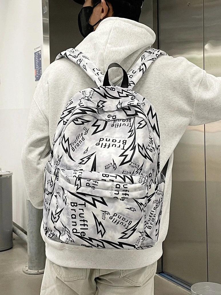 Men's Graffiti School Backpack – Teen Boys Travel Rucksack