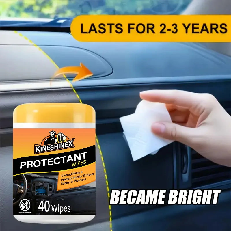 40-Pack Car Interior Wet Wipes – Dashboard, Seats & Trim