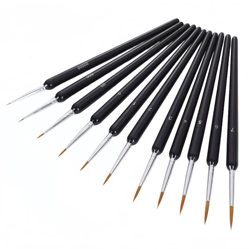 Miniature Paint Brush Set – Fine Detail Nylon Brushes 3/5/6pc