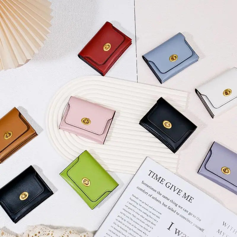Women's PU Leather Short Wallet – Multi-Card Hasp Coin Purse