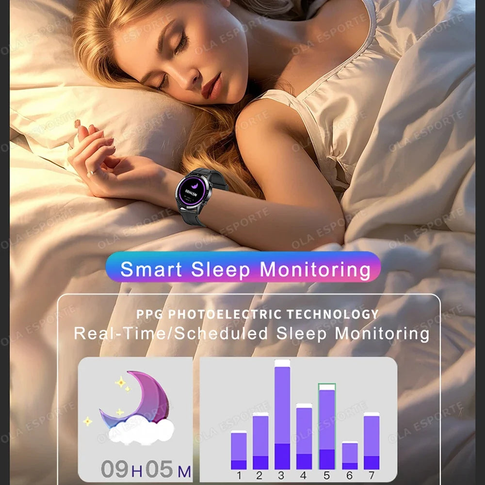 Men Women Bluetooth Call Smart Watch Heart Rate Blood Oxygen Sleep