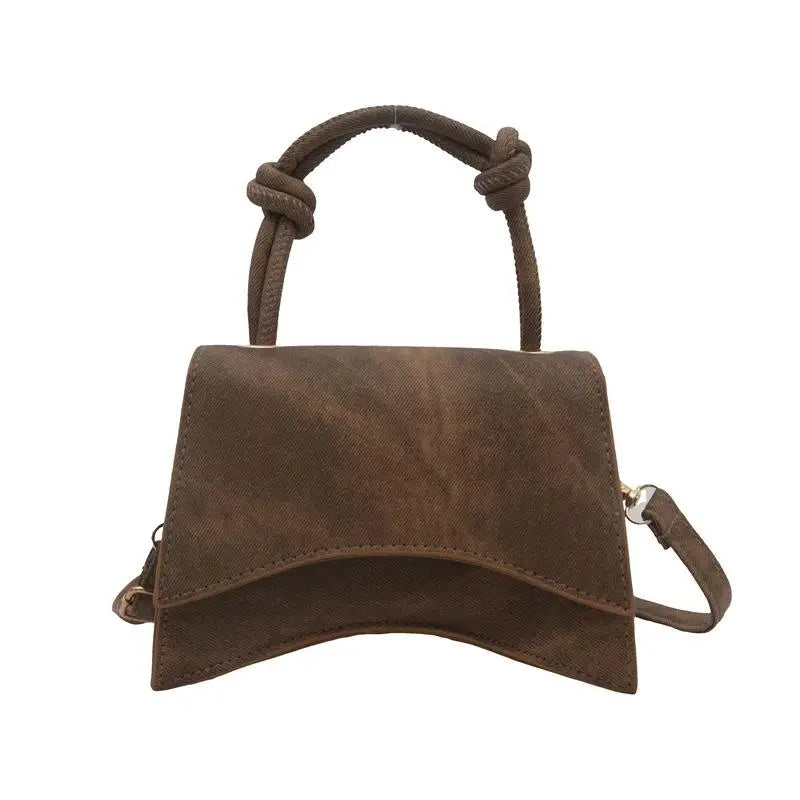 Women's Small Square Crossbody Shoulder Bag – PU Leather