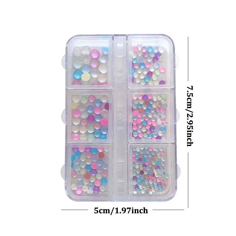 Mermaid Aurora Bubble Bead Nail Charms – Mixed Candy Colors