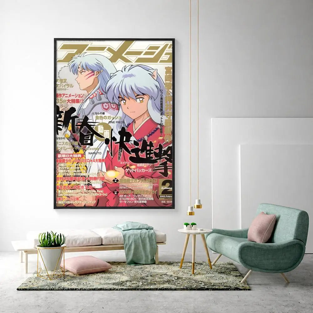 Inuyasha Anime Poster HD Art – Waterproof Sticky Wall Decor