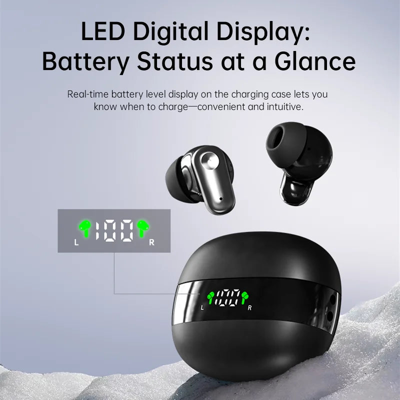 MINI550 Wireless TWS Earbuds – ANC Bluetooth Headphones LED