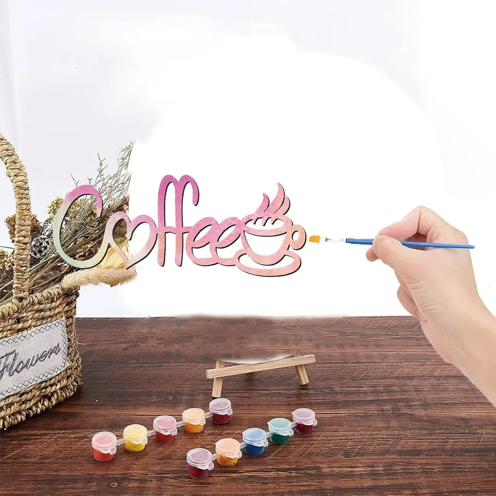 Laser Cut Wood Coffee Sign – Wooden Wall Art Décor 11.8"