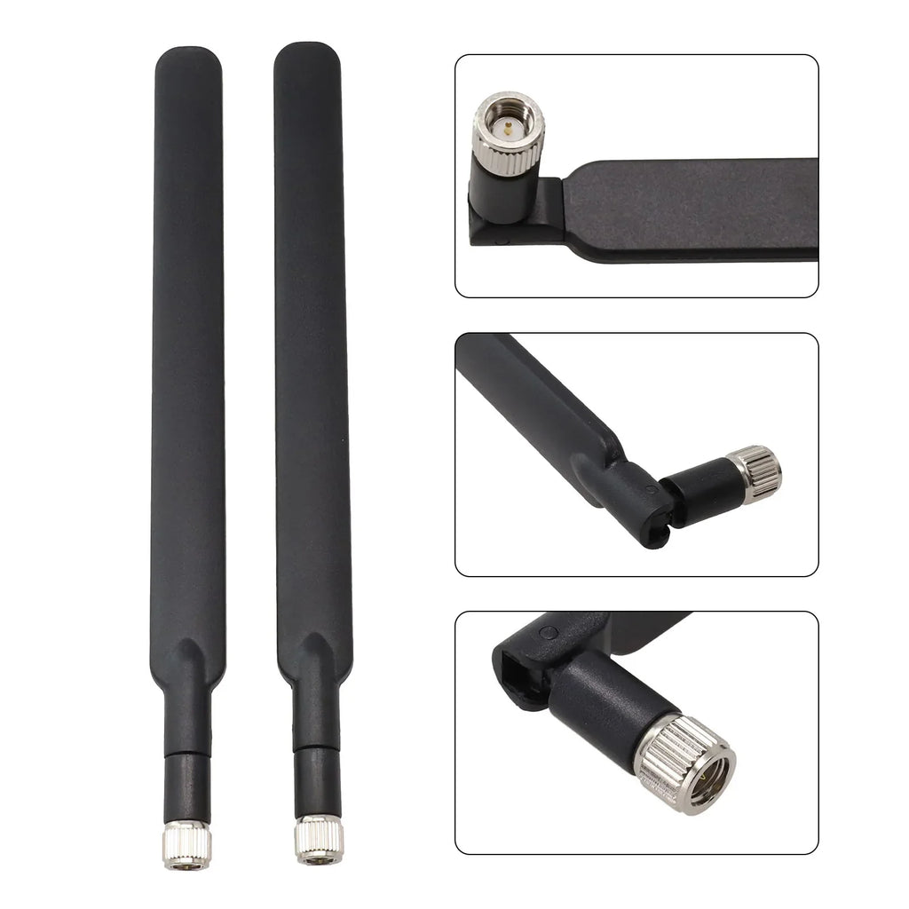 2-Pack 4G LTE SMA External Router Antenna 5dBi 190mm 50W