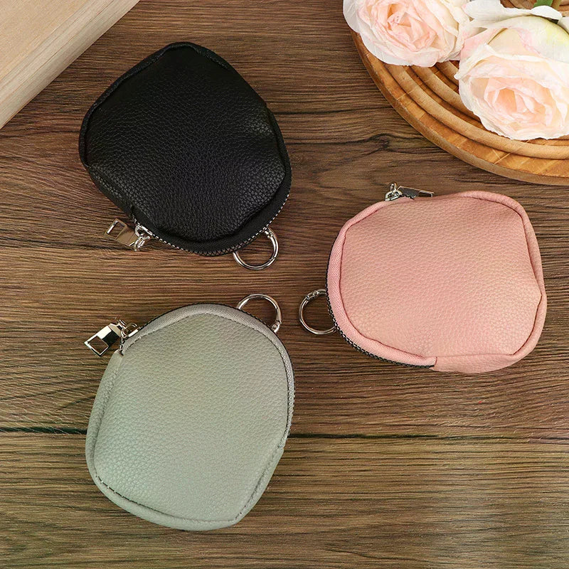 RFID Blocking Keychain Wallet – PU Leather Coin Purse & Key Pouch