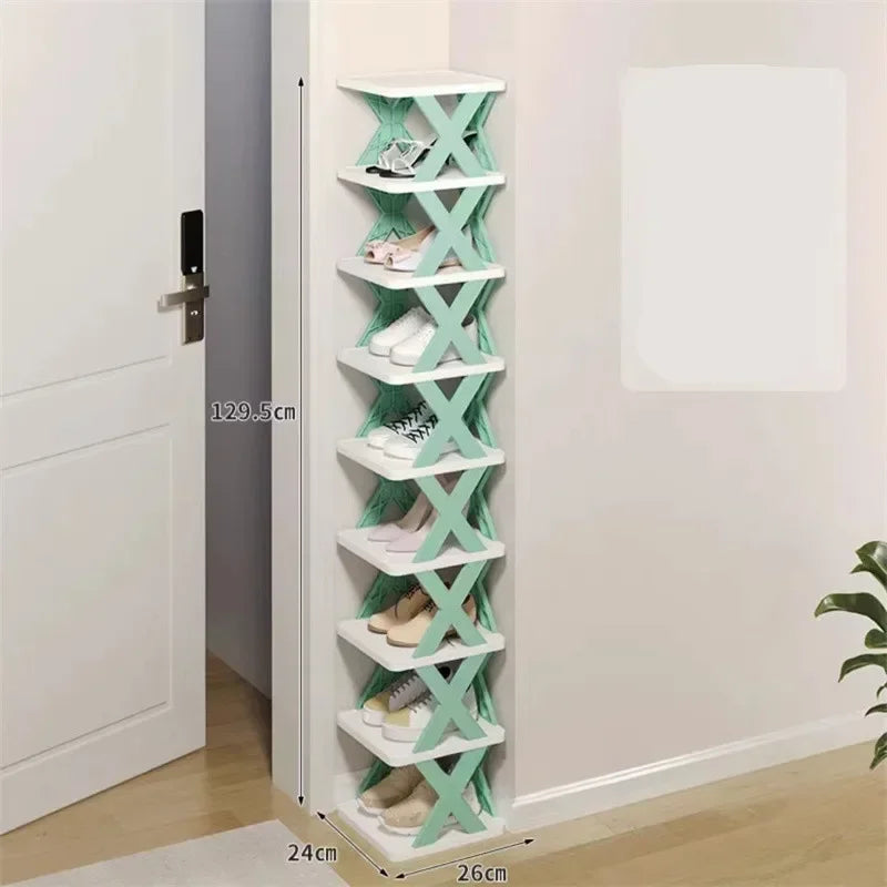 Stackable Folding Shoe Rack Organizer – Multi-Layer Shelf