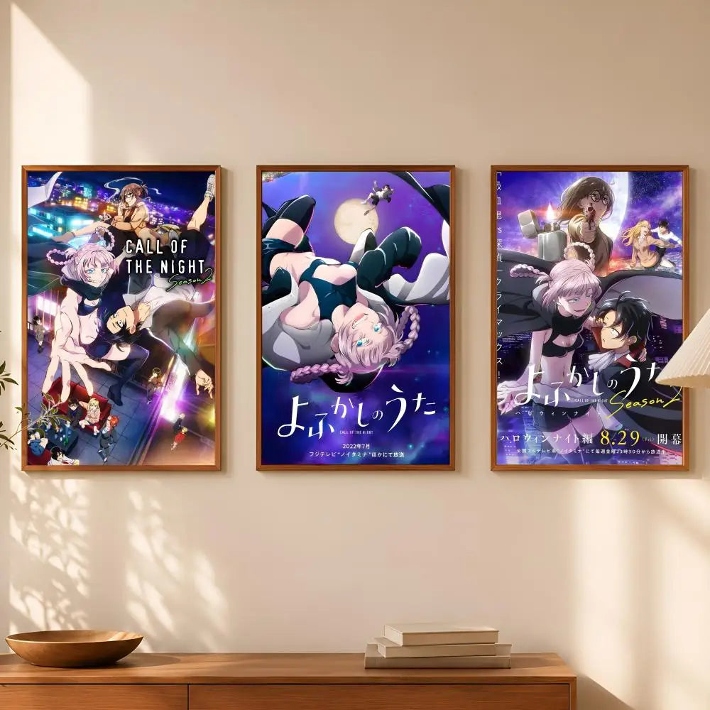 Call of the Night Anime HD PVC Self-Stick Wall Art Poster