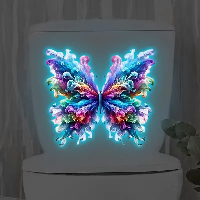 Glow-in-the-Dark Butterfly Toilet & Wall Sticker – Waterproof