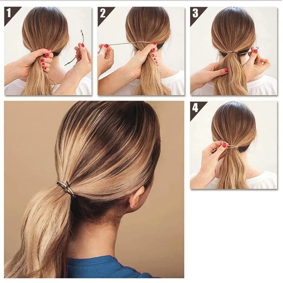 Elastic Hook Ponytail Hair Ties – Bungee Bands for Women