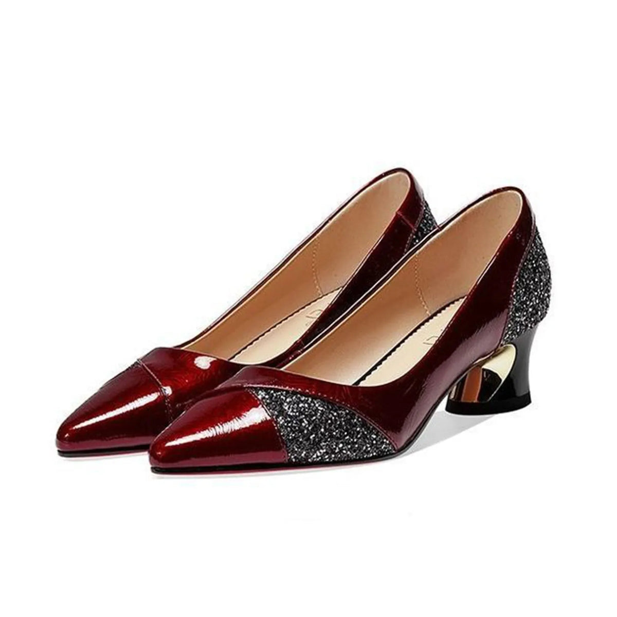 Women's Pointed Toe Pumps 4CM Heel – Elegant Slip-On Shoes
