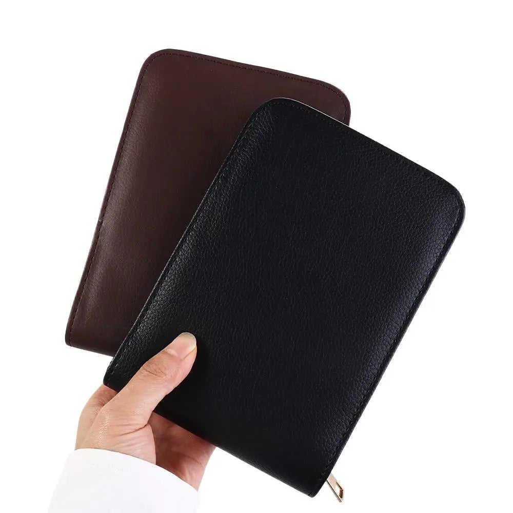 Faux Leather Zipper Pen Case – 12-Pen Organizer Holder
