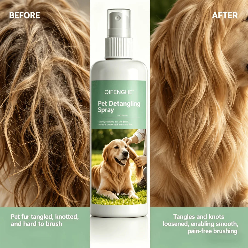 Pet Detangling Spray & Lint Roller Set | Cats & Dogs