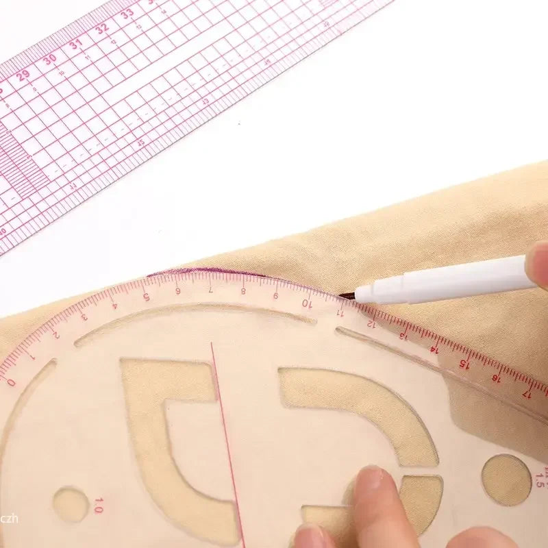 6-Piece French Curve Ruler Set | Flexible Sewing & Drafting Tool