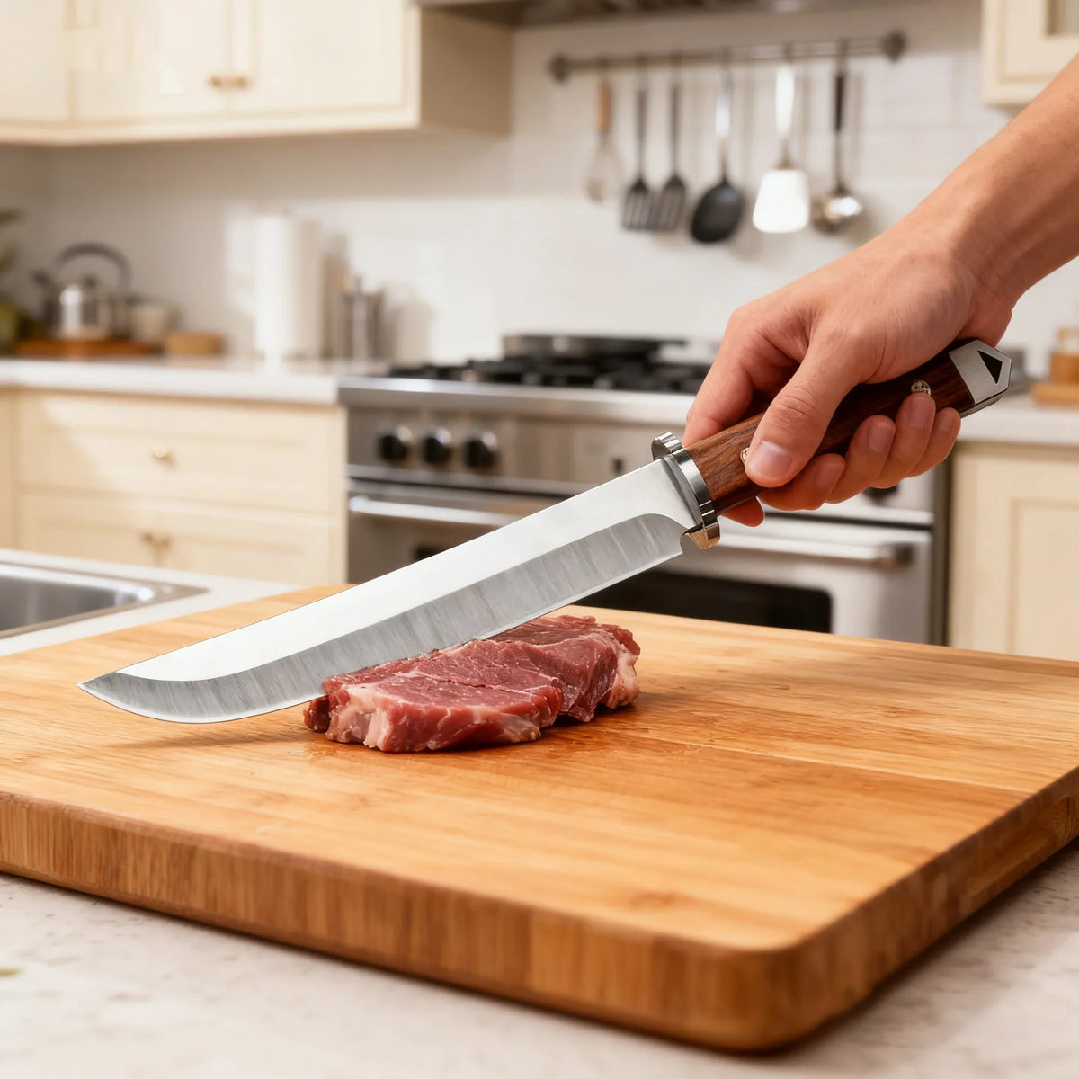Japanese Chef's Knife – High-Hardness Steel & Wood Handle