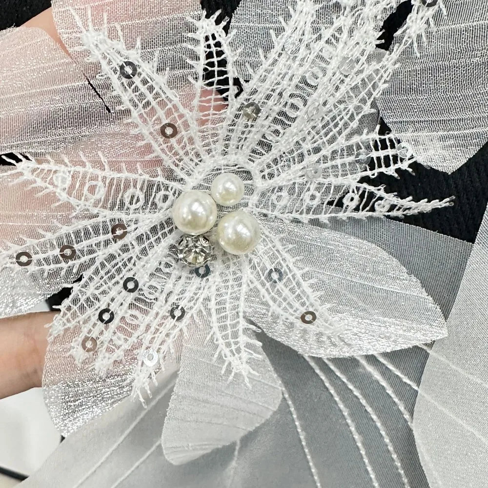 3D Organza Flower Patch – Handmade DIY Corsage Embellishment