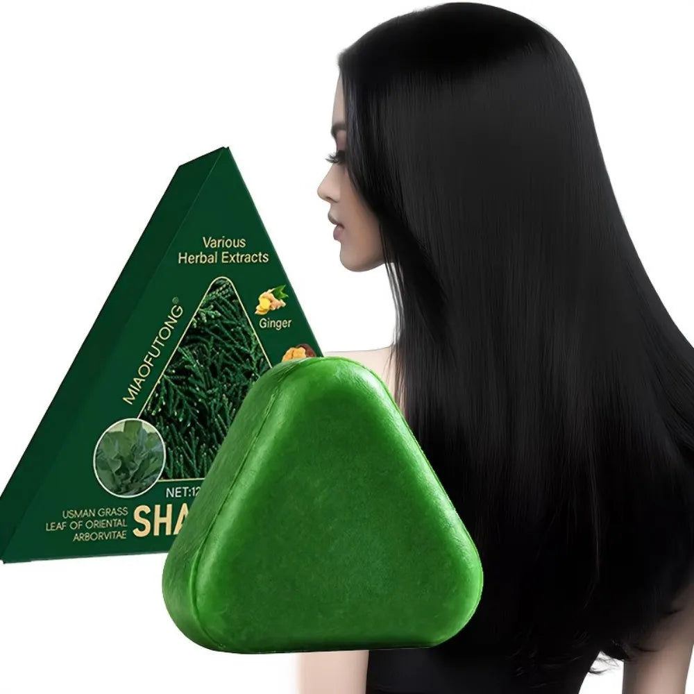 Natural Herbal Shampoo Soap Bar – Usman Grass Hair Care 120g