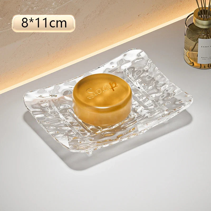 Wall-Mounted Glacier Pattern Soap Dish | Bathroom Soap Holder