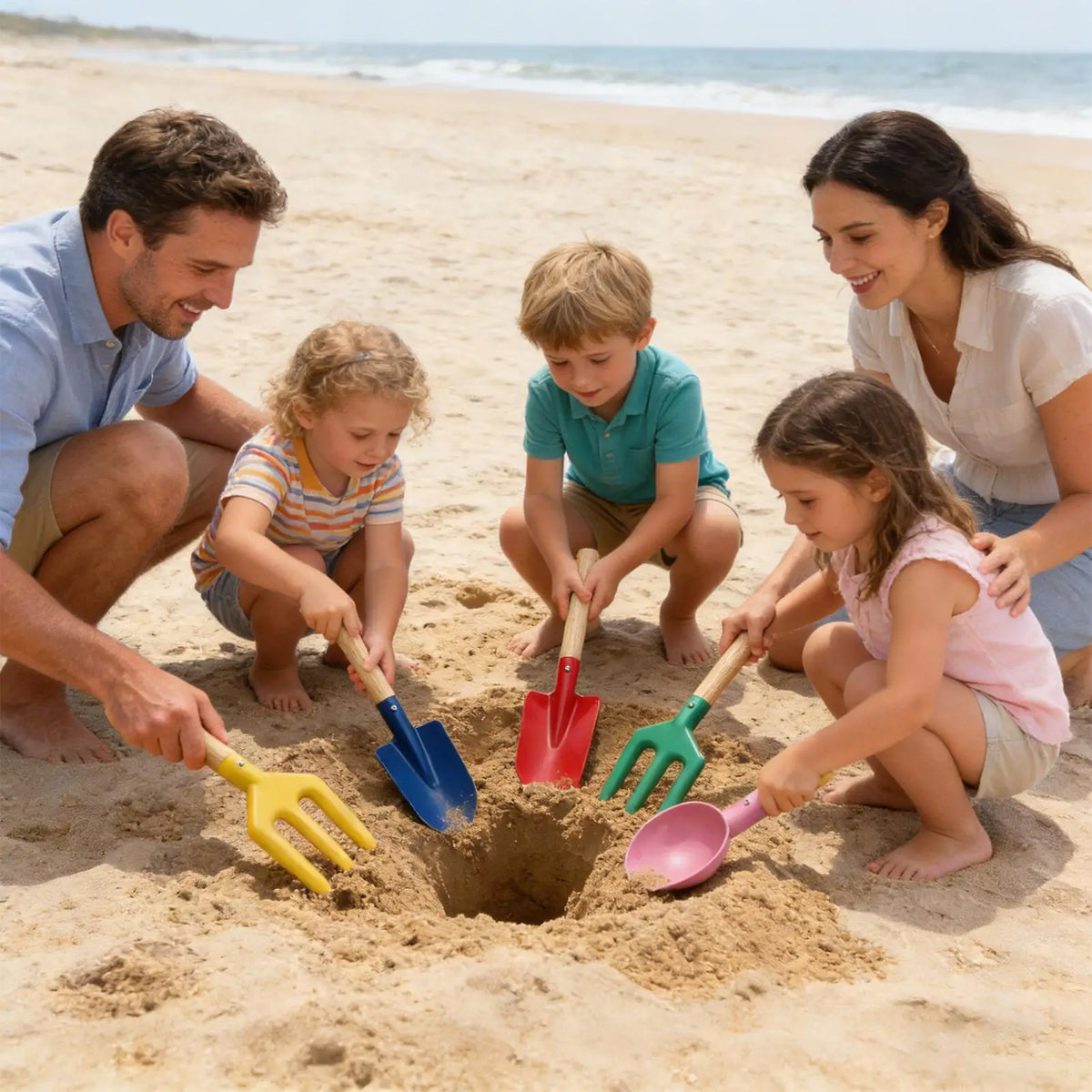 Kids 6-Piece Gardening Tool Set – Portable Digging & Planting Kit