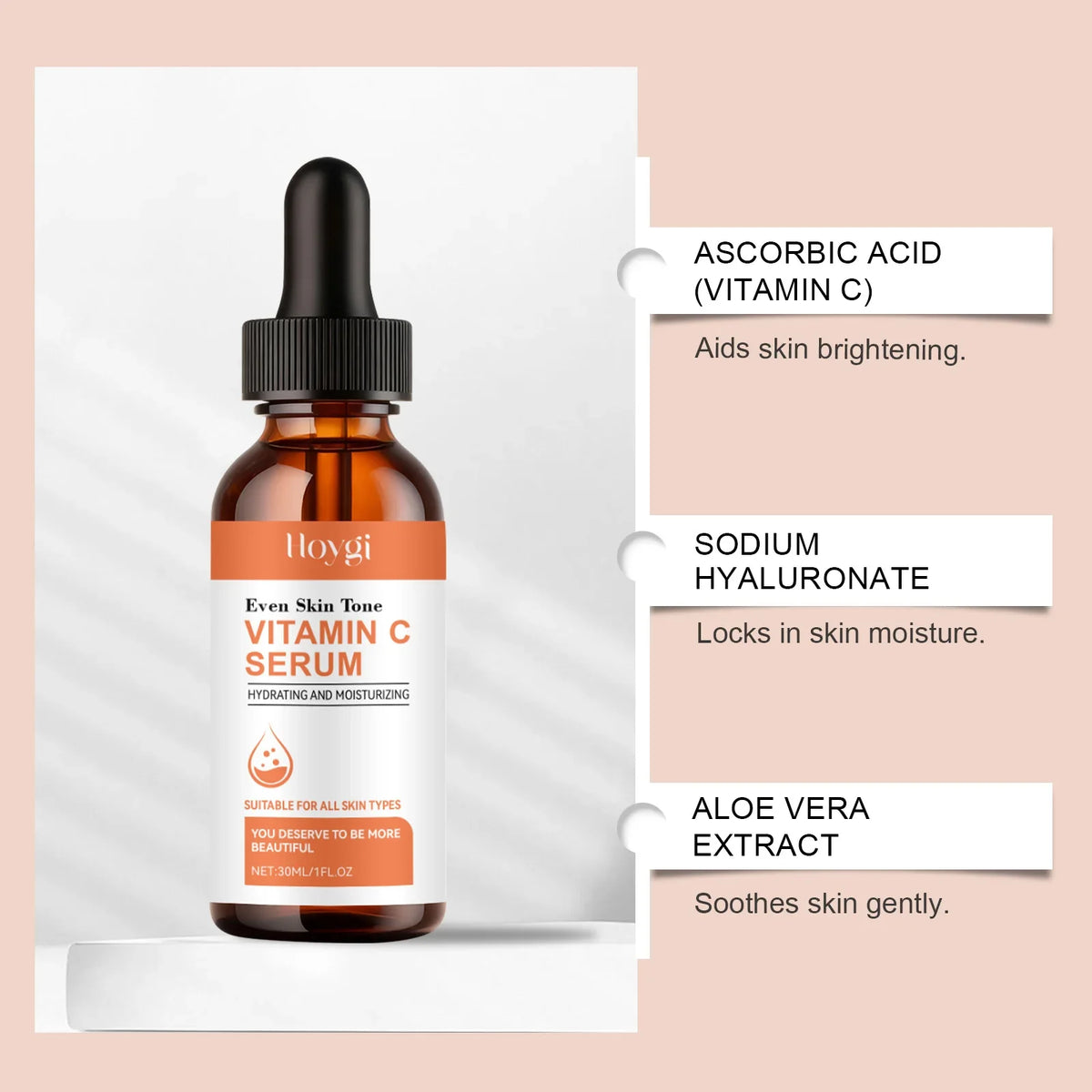 Vitamin C Face Serum – Hyaluronic Acid, Aloe & Dark Spot